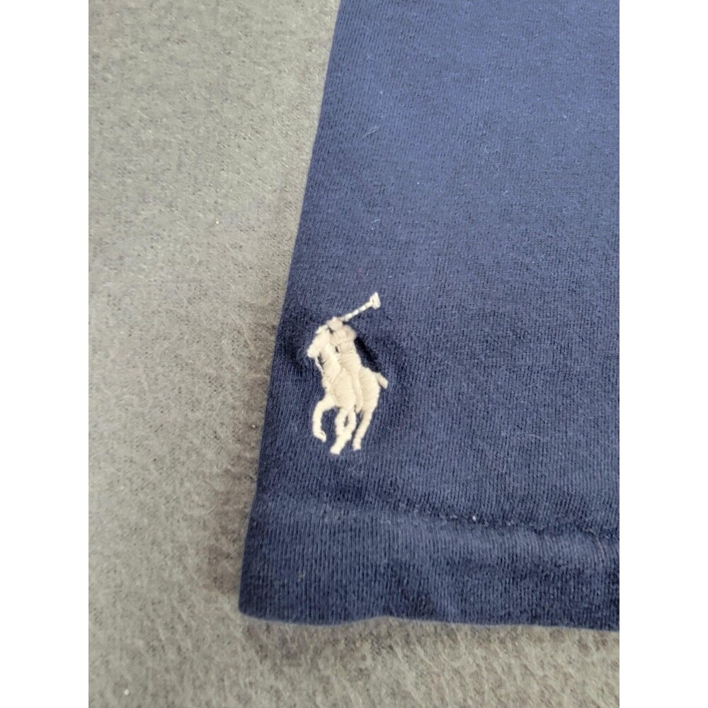 Polo Ralph Lauren Shirt Mens Medium Blue Classic Fit Splatter Spell Out Logo Tee - Picture 6 of 12